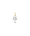 ONE CUT™ Ice Cream Prong Set Charm with Gold Bail