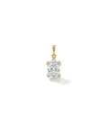 ONE CUT™ Turtoise Prong Set Charm with Gold Bail