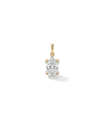 ONE CUT™ Turtoise Prong Set Charm with Gold Bail