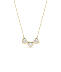 Bubble Three Heart Diamond Necklace