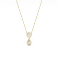 Bezel Two-Stone Diamond Necklace