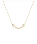 Two-Stone Smile Diamond Necklace