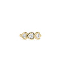 Bubble Bezel Heart Diamond Band