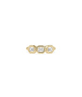 Bubble Bezel Emerald Cut Diamond Band