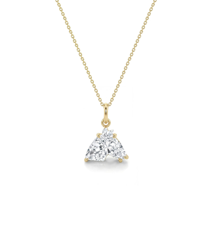 ONE CUT™ Horse Prong Set Charm with Gold Bail