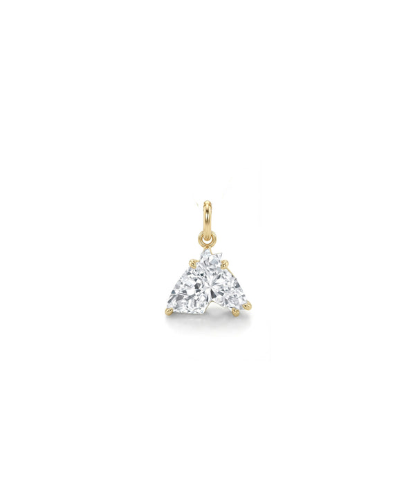 ONE CUT™ Horse Prong Set Charm with Gold Bail