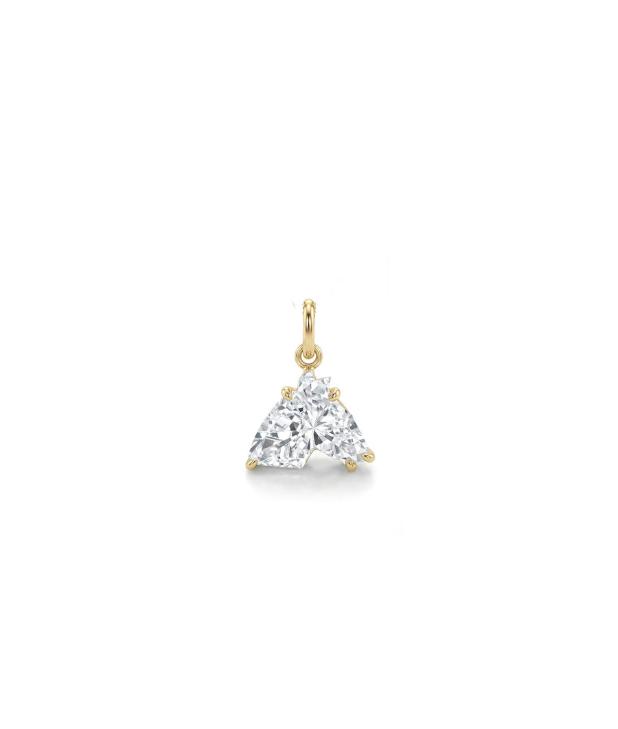 ONE CUT™ Horse Prong Set Charm with Gold Bail