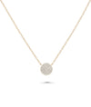 Diamond Pave Coin Necklace rose gold featuring classic coin elegance
