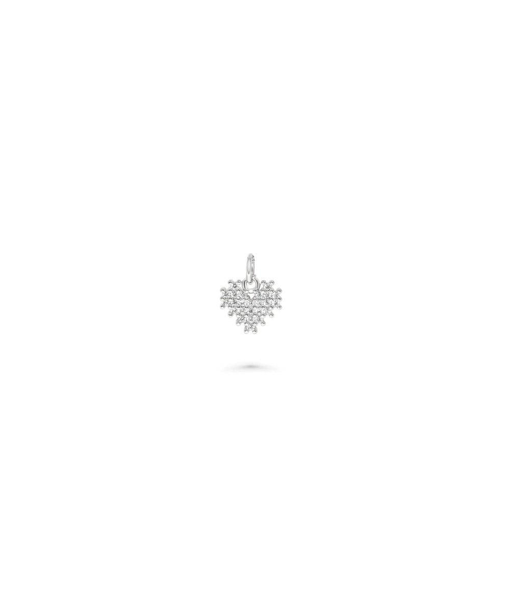 White gold Geometric Diamond Charm architectural precision