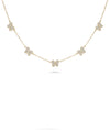 Butterfly Diamond Station Necklace - 79e | Everyday 14K Gold Jewelry