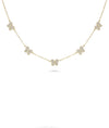 Butterfly Diamond Station Necklace - 79e | Everyday 14K Gold Jewelry