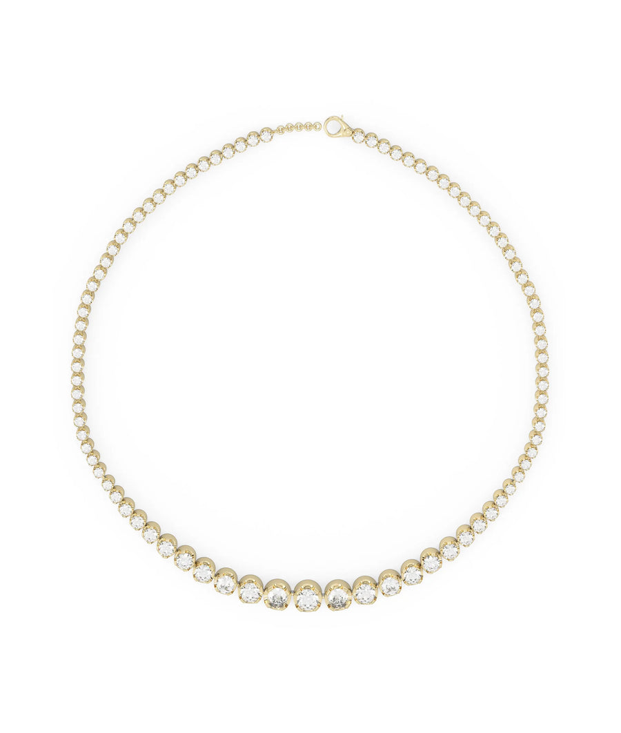 Diamond Tennis Necklace - 79e | Everyday 14K Gold Jewelry