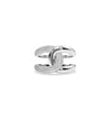 Gold and Diamond Twist Split Ring in white gold featuring diamond sparkle