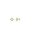 Diamond Flower Stud Earring worn on ear displaying floral elegance