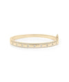 Rose gold Diamond Station Bangle featuring rhythmic pattern
