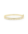 Diamond Station Bangle yellow gold with spaced diamond clusters