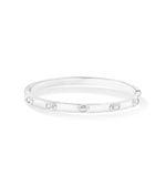 White gold 5 Station Diamond Bangle modern breathable design