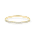 3 Row Pave Diamond Flat Bangle Bracelet