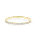 3 Row Pave Diamond Flat Bangle Bracelet