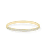 3 Row Pave Diamond Flat Bangle yellow gold triple-row sparkle