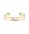 Mantra Open Cuff Bangle rose gold featuring 8mm substantial band width