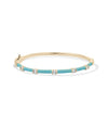 5 Station Enamel Bangle rose gold featuring 4mm refined band width