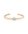 Solitaire Cuff Bangle rose gold featuring 6mm substantial band width