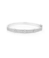 White gold Diamond Station Bangle modern breathable design