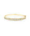 Diamond Station Bangle yellow gold with spaced diamond clusters