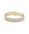 Rose gold 5 Row Diamond Flex Bangle featuring layered brilliance