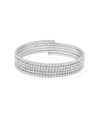 White gold 5 Row Diamond Flex Bangle multi-row design