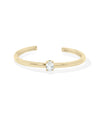 Solitaire Cuff Bangle yellow gold with 0.75 carat diamond