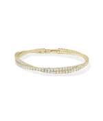 Twisted Diamond Flex Bangle yellow gold with spiral design