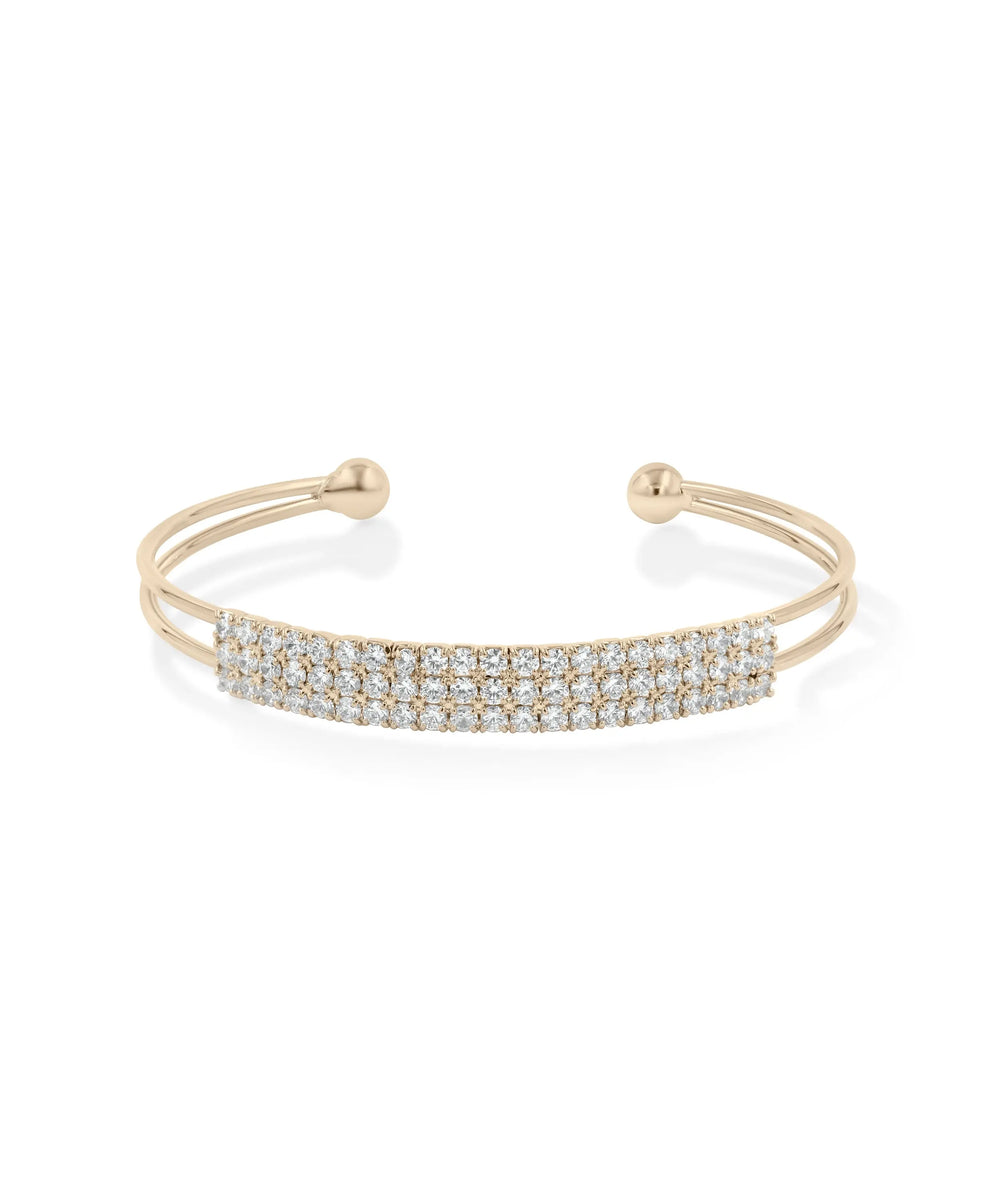 Rose gold Diamond Pave Flex Bangle featuring 1.25 ctw diamonds
