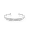White gold Diamond Pave Flex Bangle continuous sparkle design