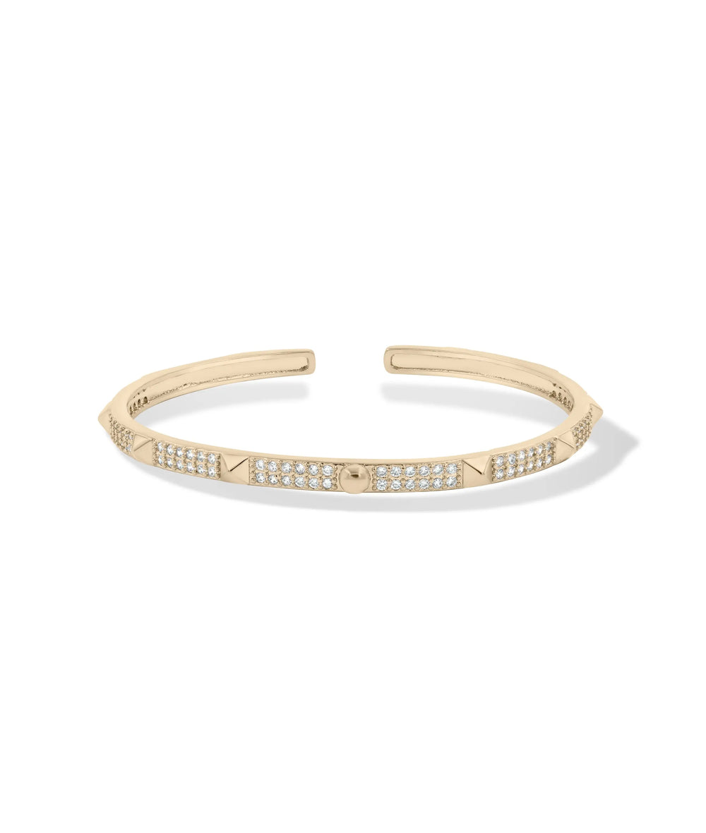 Rose gold Diamond Pave Cuff Bangle featuring 1.35 ctw diamonds