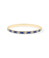 Diamond Shape Station Enamel Bangle yellow gold geometric design