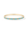 Diamond Shape Station Enamel Bangle layered with gold bangles wrist stack