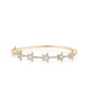 Rose gold Station Star Bangle with sparkling diamond accents