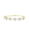 Station Star Bangle yellow gold with diamond celestial star stations