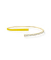Bypass Diamond and Enamel Bangle on wrist modern elegant display