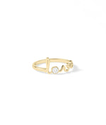 Side view of Love Band Ring highlighting delicate diamond placement