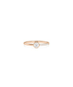 Close-up showing half diamond half gold band design detail