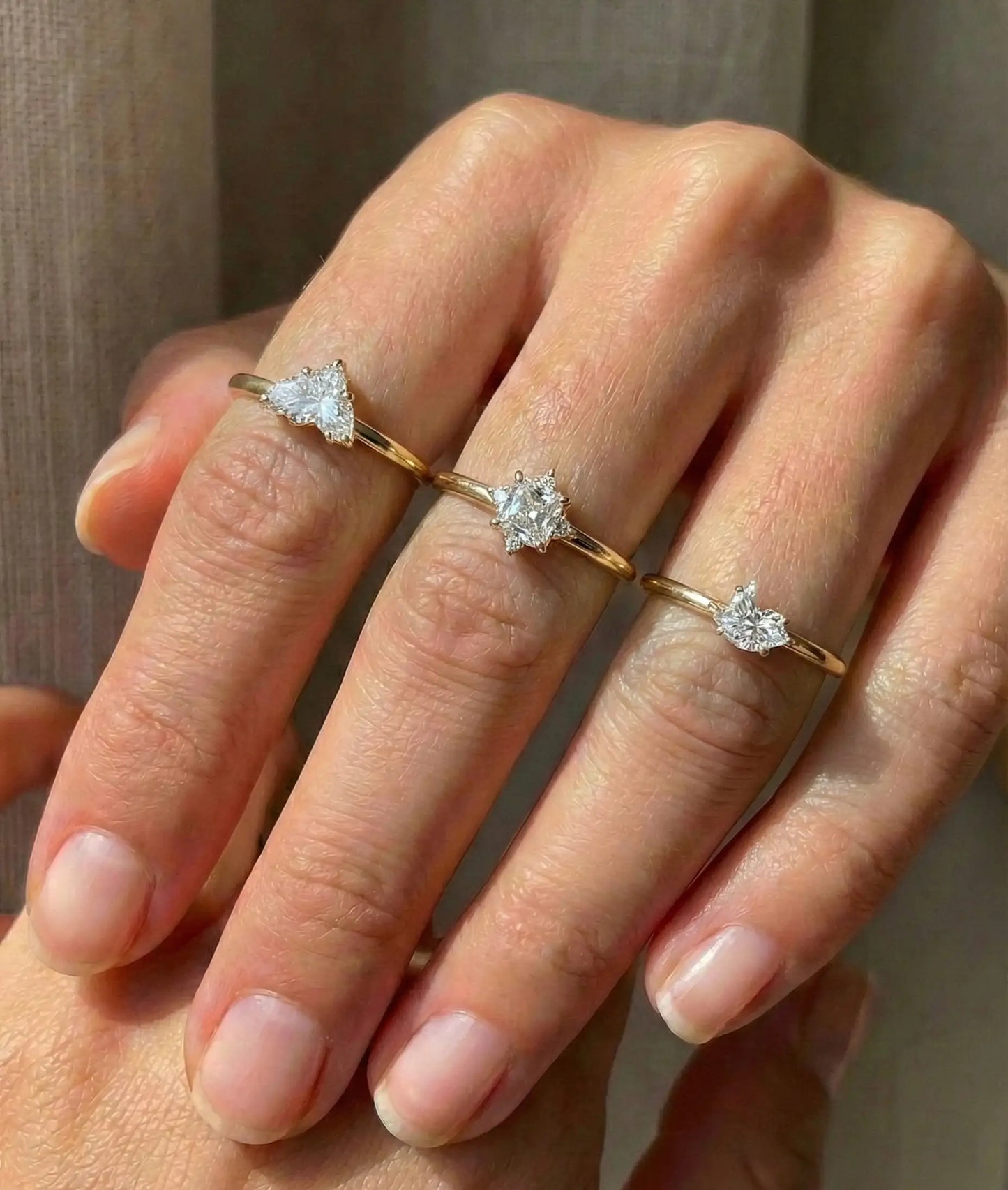 ONE CUT™ Horse Prong Set Band Ring
