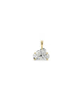 ONE CUT™ Cloud Prong Set Charm with Gold Bail