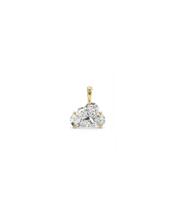 ONE CUT™ Cloud Prong Set Charm with Gold Bail