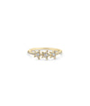 Star Band Ring front view yellow gold with celestial diamond stars