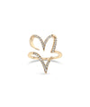 Diamond Split Heart Ring rose gold featuring unity love motif