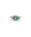 Evil Eye Enamel Band Ring - 79e | Everyday 14K Gold Jewelry