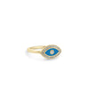 Evil Eye Enamel Band Ring - 79e | Everyday 14K Gold Jewelry